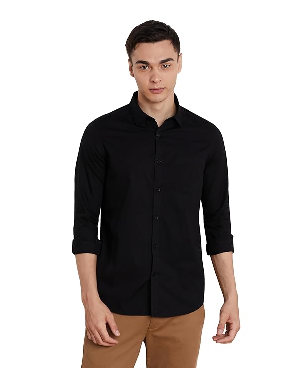 Urbano Fashion Men’s Cotton Full Sleeve Regular Fit Casual Solid Shirt